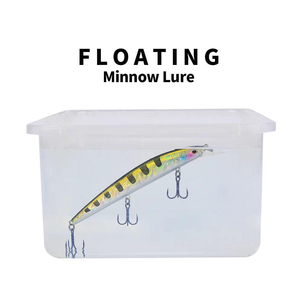 1 Uds. Señuelos de Pesca de pececillo japonés flotantes 9g 19,5g cebo duro cebo Artificial Wobbler Crankbait carpa perca Pesca aparejos de Pesca - imagen 5