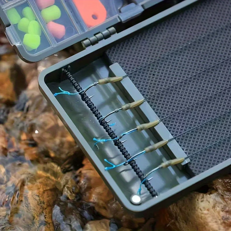 JSFUN-cajas magnéticas para accesorios de aparejos de pesca, caja de pesca multifunción, organizador de almacenamiento de aparejos de pesca, anzuelo giratorio, cebo - imagen 3