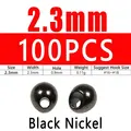 100PCS 2.3mm Black