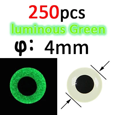 250pcs green 4mm