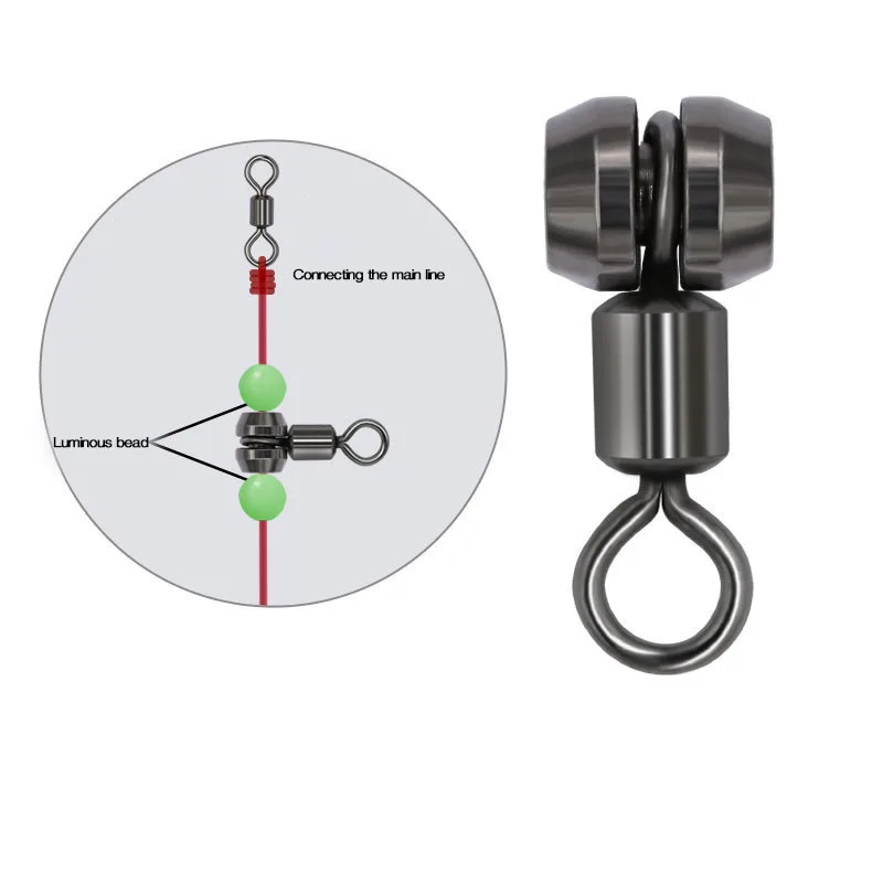 MNFT 30 Uds. Conector de aleación de latón giratorio de línea cruzada en forma de T de 3 vías tamaño L M S accesorios de aparejos de pesca giratorios - imagen 2