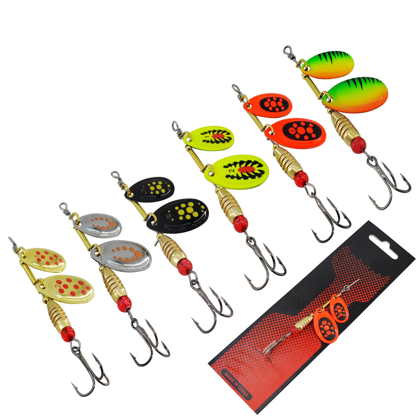 Spinner Bait metálico 6g para trucha y lubina – Cuchara doble rotación