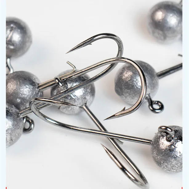 Nuevo anzuelo con cabeza de anzuelo NED, ganchos con forma de cabeza de bola redonda, anzuelo fuerte anticaída, recusar peces de carrera, 3,5-15g - imagen 5