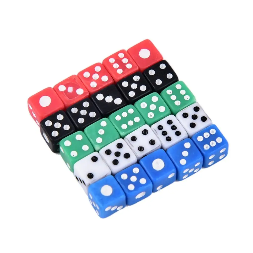 Dados acrílicos D6 colores variados para juegos y fiestas - imagen 2