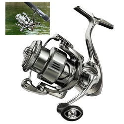 Carrete de pesca con señuelo serie 2500S/3000M 7 + 1 BB Spinning Metal mango único/doble arrastre 8kg fundido al aire libre