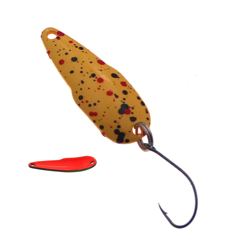 HISTOLURE-señuelo de pesca de plantilla de Metal colorido, cebo de cuchara, un solo gancho, señuelo de trucha, aparejos de pesca, 3,2 cm, 2,5g - imagen 5
