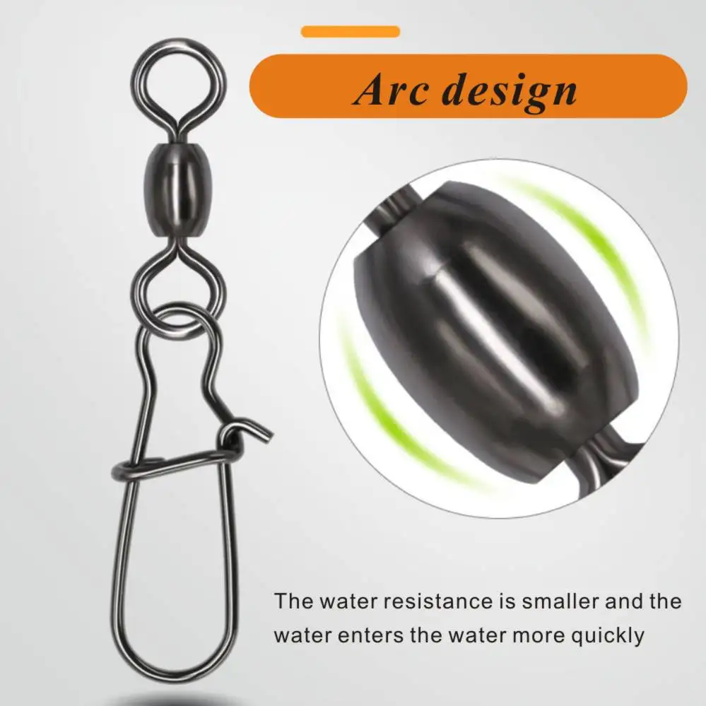 Balanzze 50Pcs Vissen Wartels Snaps Lager Barrel Rolling Wartels Rvs Vissen Connector Voor Haak Lokt - imagen 5