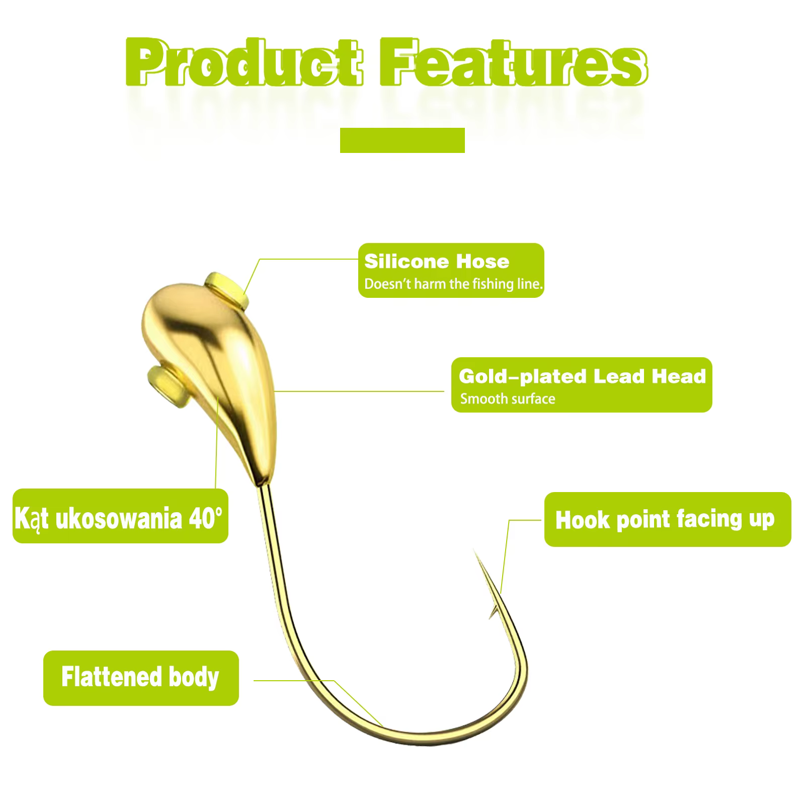 YOTO Jig Head para carpa – Anzuelos con cabeza de plomo - imagen 4