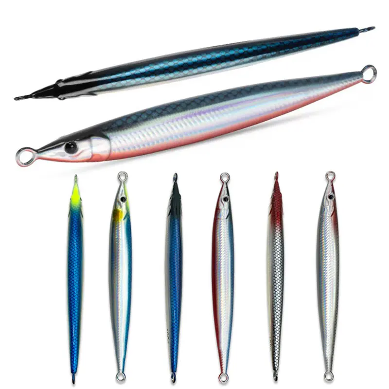 AS Fast JIg-señuelo de Pesca con brillo UV, plantilla con impresión 3D, velocidad de caída, pescador, 60g80g, cebo duro de Metal que se hunde, Jigging, cebo de Pesca