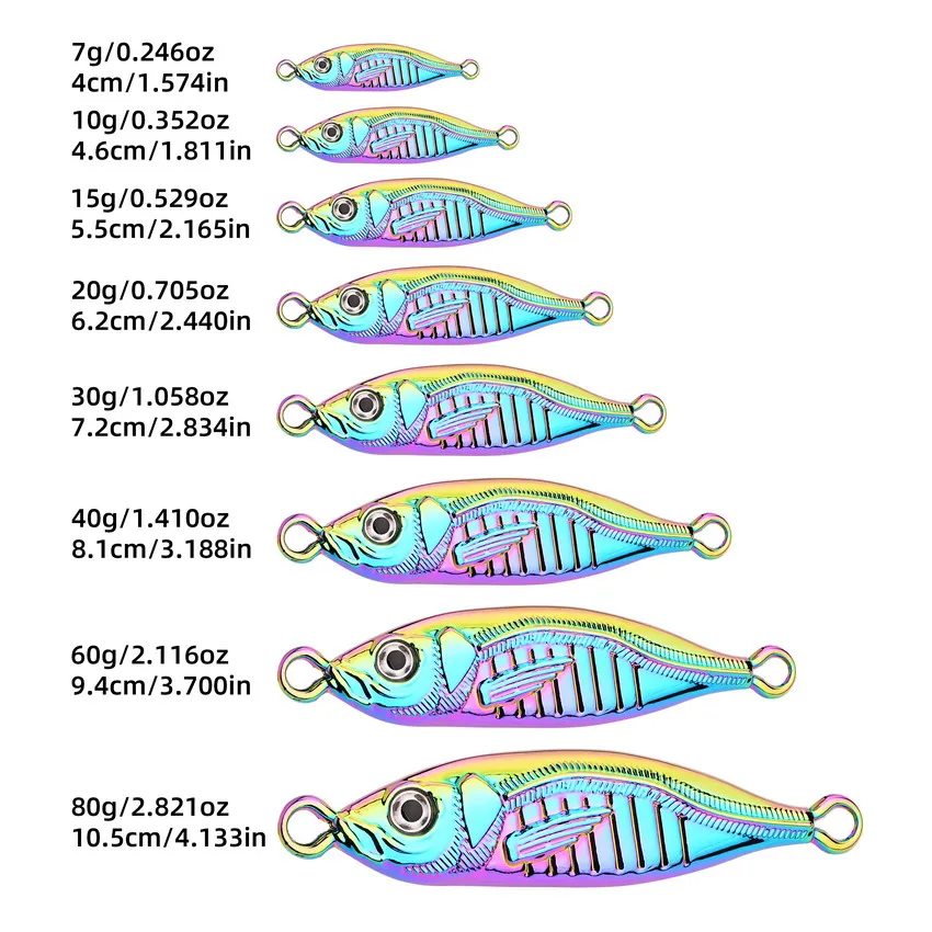 Little Jack-señuelo de pesca de Metal en forma de S, juego de Señuelos de Pesca, Micro Jigging, impresión 3D, Jigging lento, cuchara de fundición a tierra, kit de cebo, 14 piezas - imagen 4