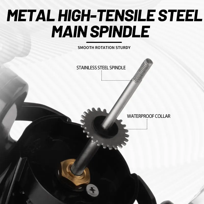 Carrete giratorio DEUKIO de doble freno 5 + 1BB 4,7:1 relación de engranaje 8kg potencia de arrastre para pesca de carpa 4000 5000 6000 tamaños mango izquierdo/derecho - imagen 5