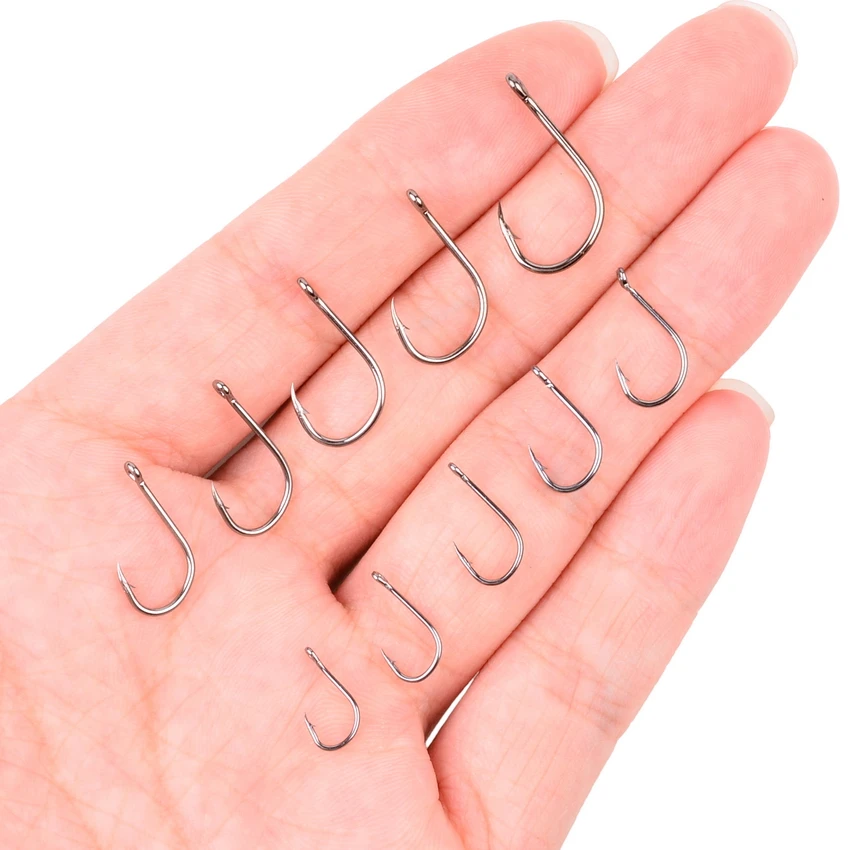 Juego de anzuelos de pesca Aorace, anzuelo de púas duradero afilado de acero rico en carbono, equipo de pesca en roca, accesorios de aparejos con caja - imagen 3