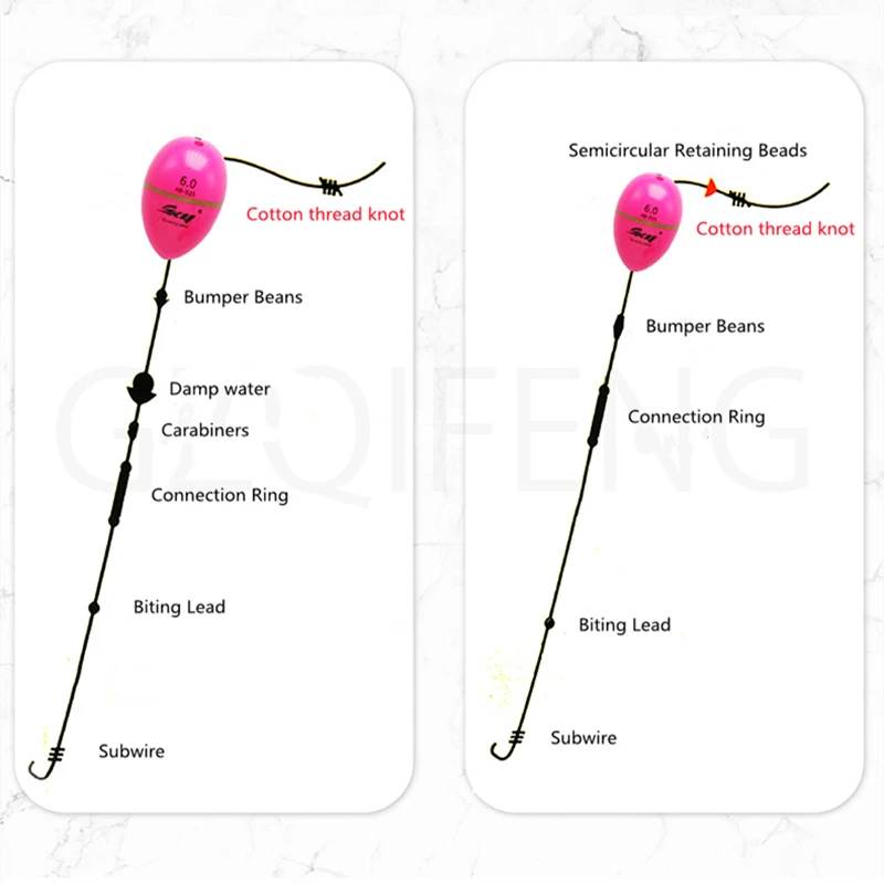 ZYZ Cordset Nudo de algodón – Tope de línea para pesca en roca - imagen 3