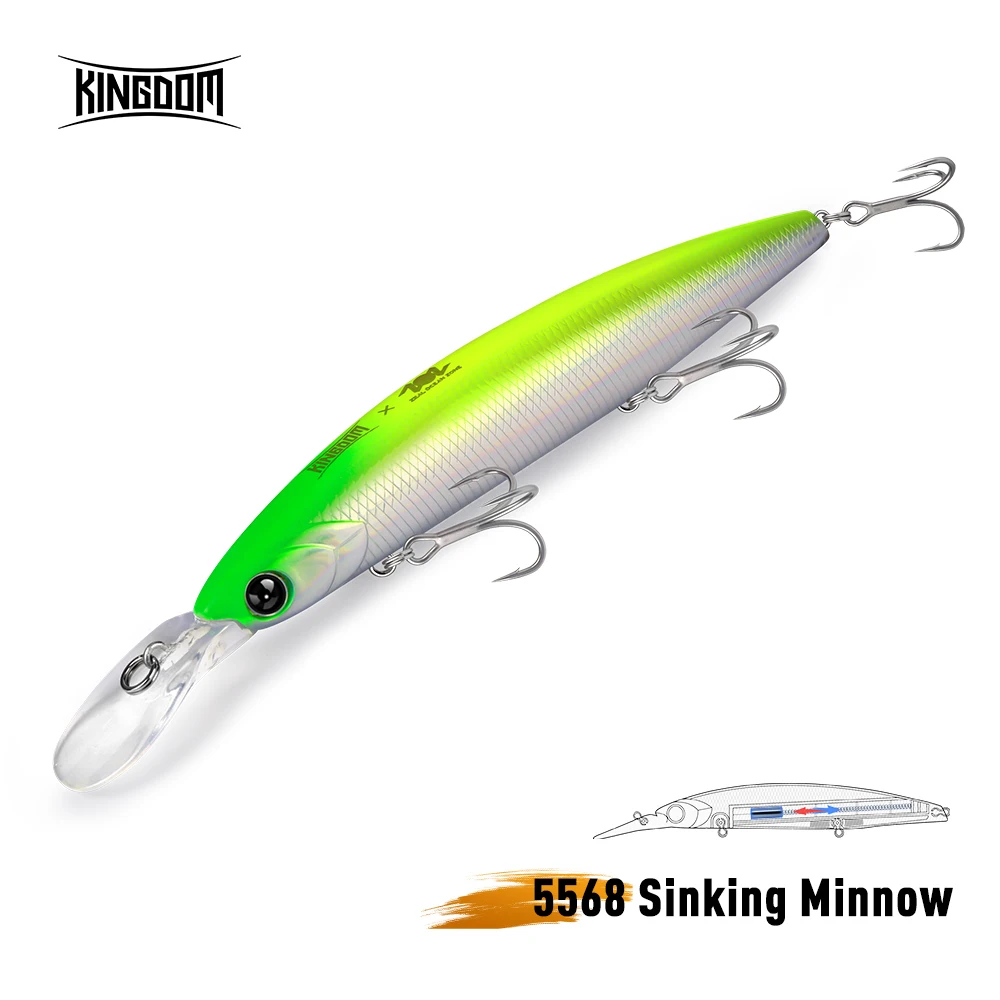 KINGDOM Sinking Minnow 125mm – Señuelo artificial para agua salada - imagen 2