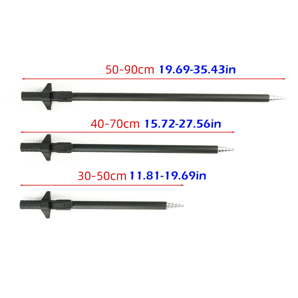 Hirisi, 1 Uds., palos de banco para pesca de carpa, palancos telescópicos de aluminio, soporte para caña de pescar, accesorios de pesca - imagen 3