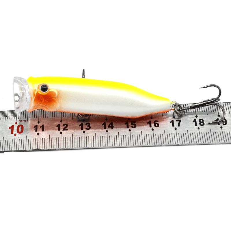 Topwater-señuelo de Pesca Artificial flotante, cebo duro para Lucio, trucha, aparejos de Pesca, 75mm, 10g - imagen 4