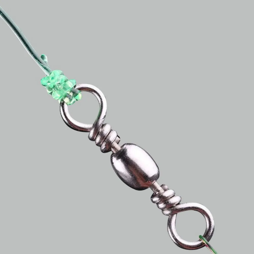 100 Uds anillo sólido conector a presión de pesca anillo giratorio de acero inoxidable conector de pesca rotación de 360 grados - imagen 4