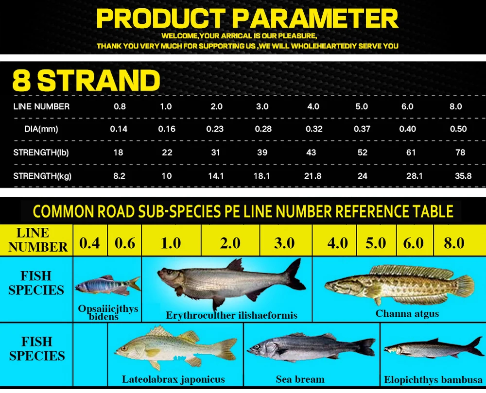 ZL & ZR-sedal de pesca de PE trenzado, 8 hebras, 100m, 18LB, 22LB, 31LB, 39LB, 43LB, 52LB, 61LB, 78LB, aparejos de 8 tejidos lisos de fundición larga - imagen 4