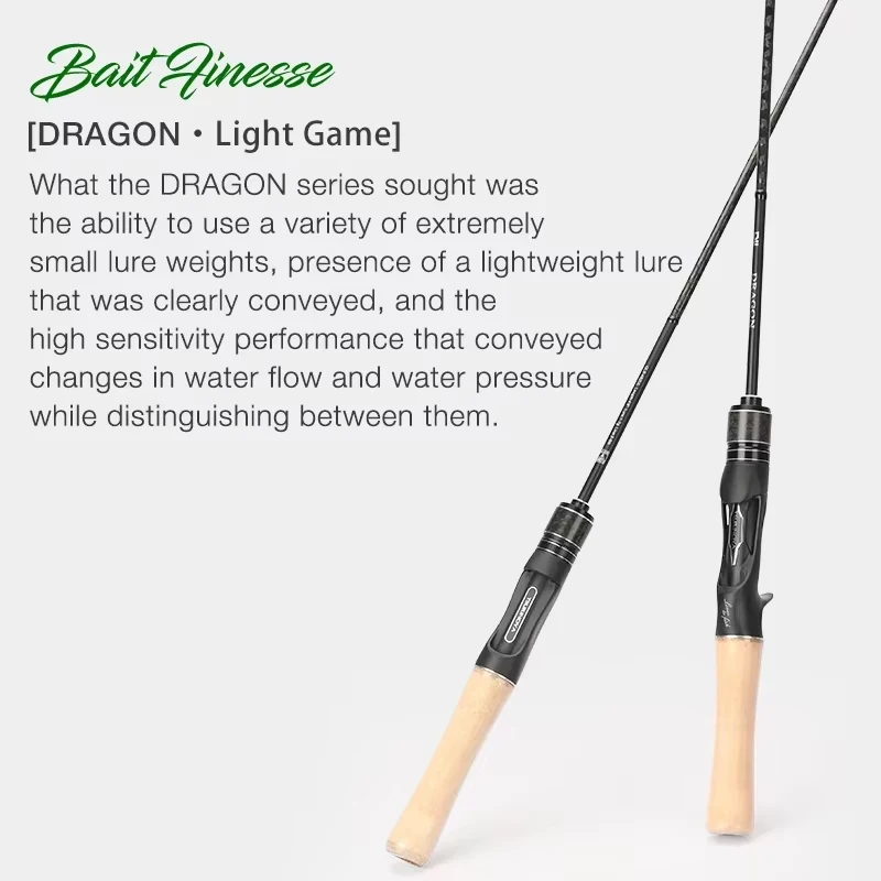 TSURINOYA 1,6 m 1,8 m UL caña de pescar DRAGON juego de luz guía FUJI caña de fundición giratoria 2 secciones caña de pescar para trucha aparejos de pesca - imagen 5