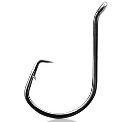 Anzuelos circulares de pulpo para agua salada, 50 Uds., anzuelo de pesca para bagre, 2/0-10/0, anzuelos compensados para aparejos