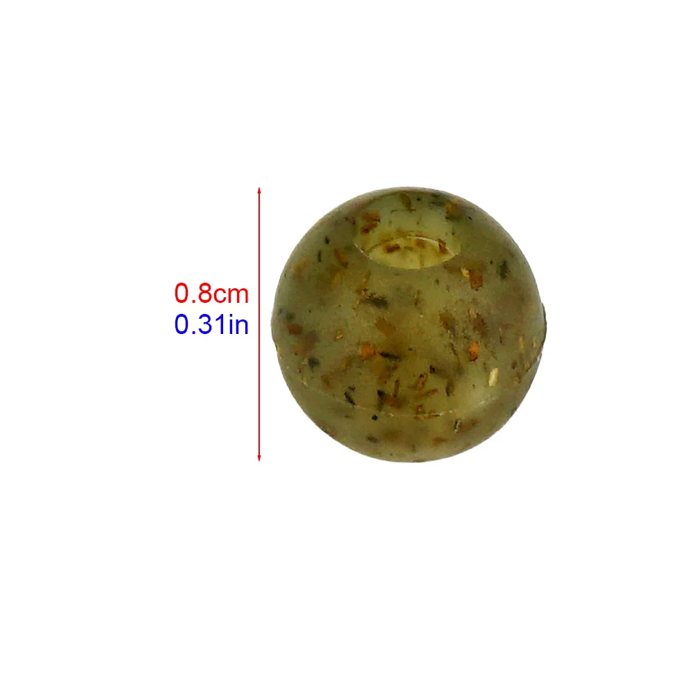 Hirisi 20 piezas cuentas de goma para pesca de carpa, cuentas de aparejo suave verde, aparejos terminales de pesca AG138, accesorios de pesca - imagen 4