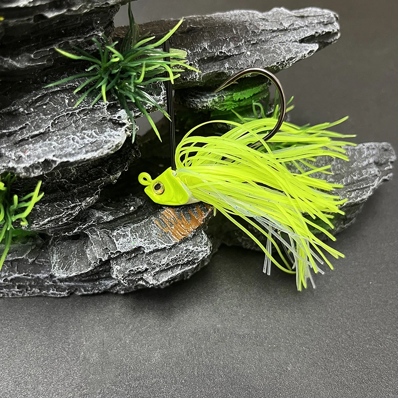 Plantillas de Metal de 12,5g, señuelo de Pesca giratorio, alambre elástico, falda de silicona, cuchara, cebo Artificial, Pesca Wobbler, Swimbait de mar de agua dulce - imagen 4