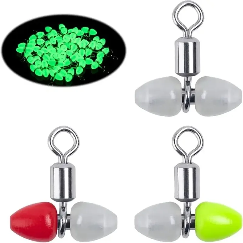 Goture 30/45PCS Barril de rodamiento de bolas giratorio de pesca luminoso 360 °   Giratorios para conectores a prueba de corrosión de agua salada/agua dulce - imagen 2