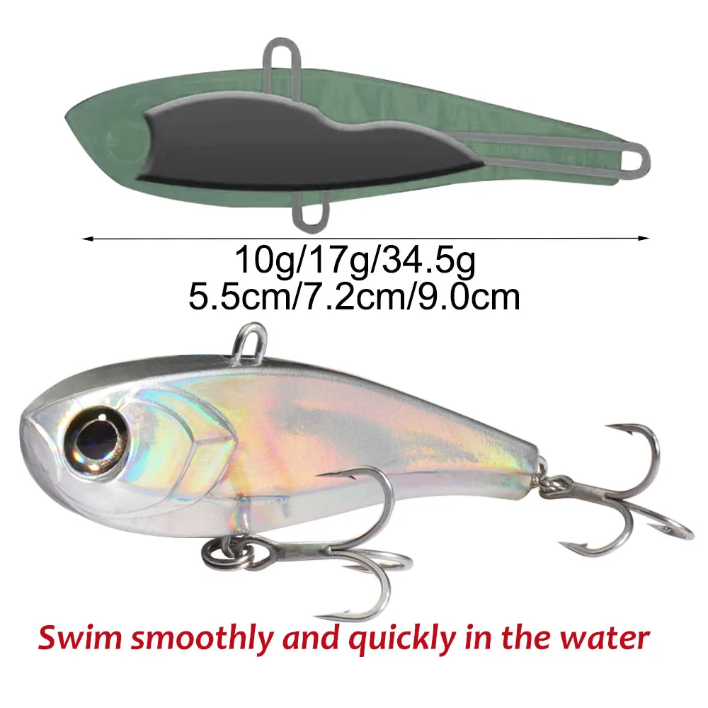 GOBAIT VIBRATION Pitch VIB 34,5g 9cm hundimiento lápiz señuelo fundición Pesca lubina Pesca Swimbait gancho Spinner Popper cebo de silicona - imagen 3