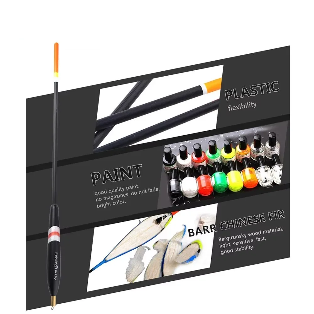 NGB 3 uds flotador de pesca de abeto Barguzinsky 1,0 + 1,0g 1,5 + 1,0g 2,0 + 1,0g flotador de corcho Balsa Bobber aparejos de pesca colgantes de latón - imagen 4