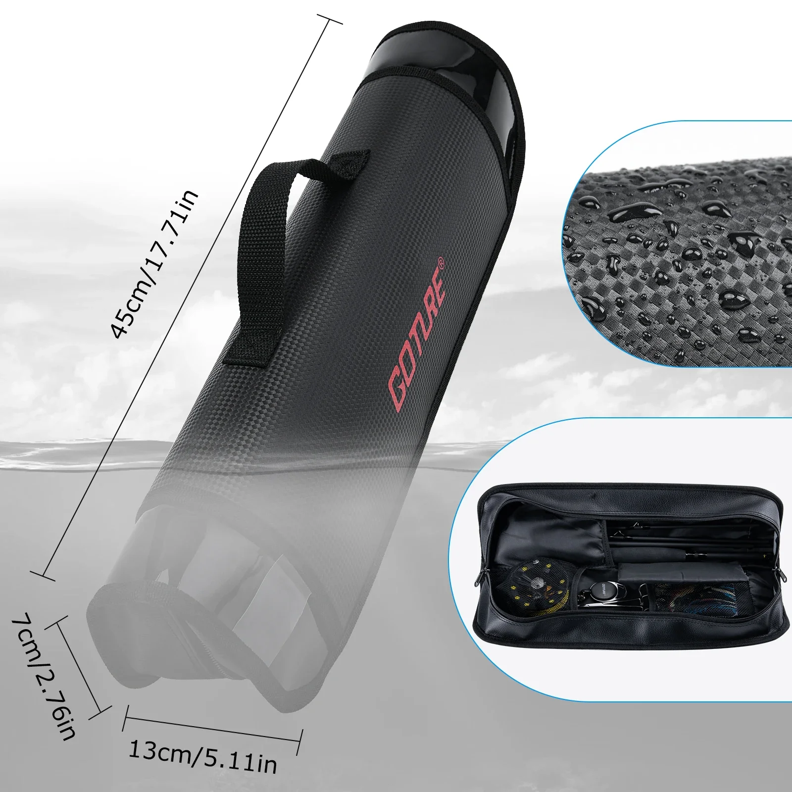 Goture-Juego combinado de caña y carrete de pesca con mosca, mango de corcho de carbono, caña de pescar de medio rápido, carrete, línea y accesorios de herramientas, 2,7 M - imagen 5