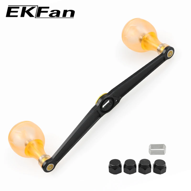 EKFan-manijas de aleación ultraligeras, 22G, 130MM, perillas acrílicas para agujeros de 8x5MM, 7x4MM, carrete de pesca por goteo, carretes de fundición, piezas de ruedas - imagen 3