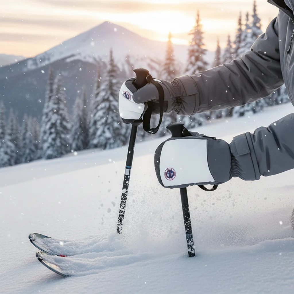 Guantes cálidos de esquí, manoplas impermeables de felpa gruesas para hombres y mujeres, guantes cálidos de invierno para exteriores a prueba de viento con dedos completos - imagen 2