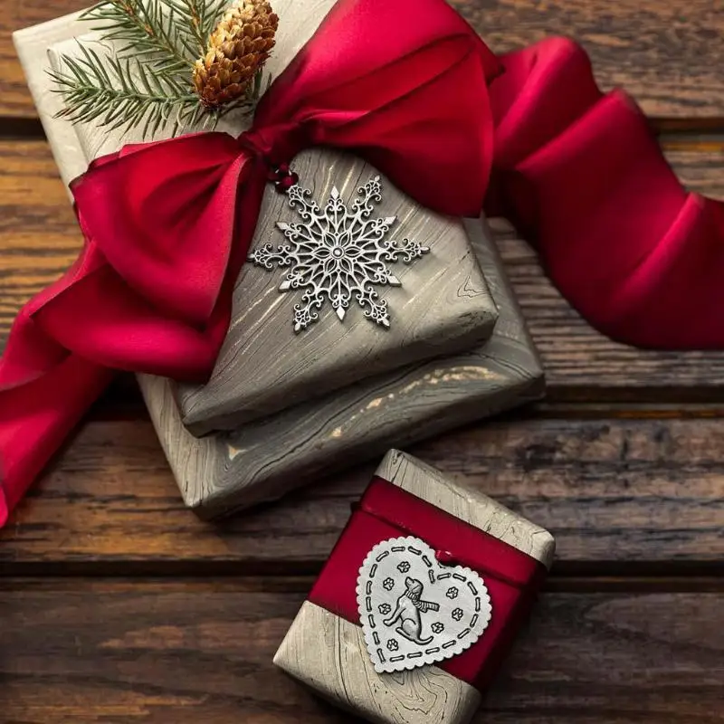 Adorno colgante muñeco de nieve metálico – Decoración navideña - imagen 5