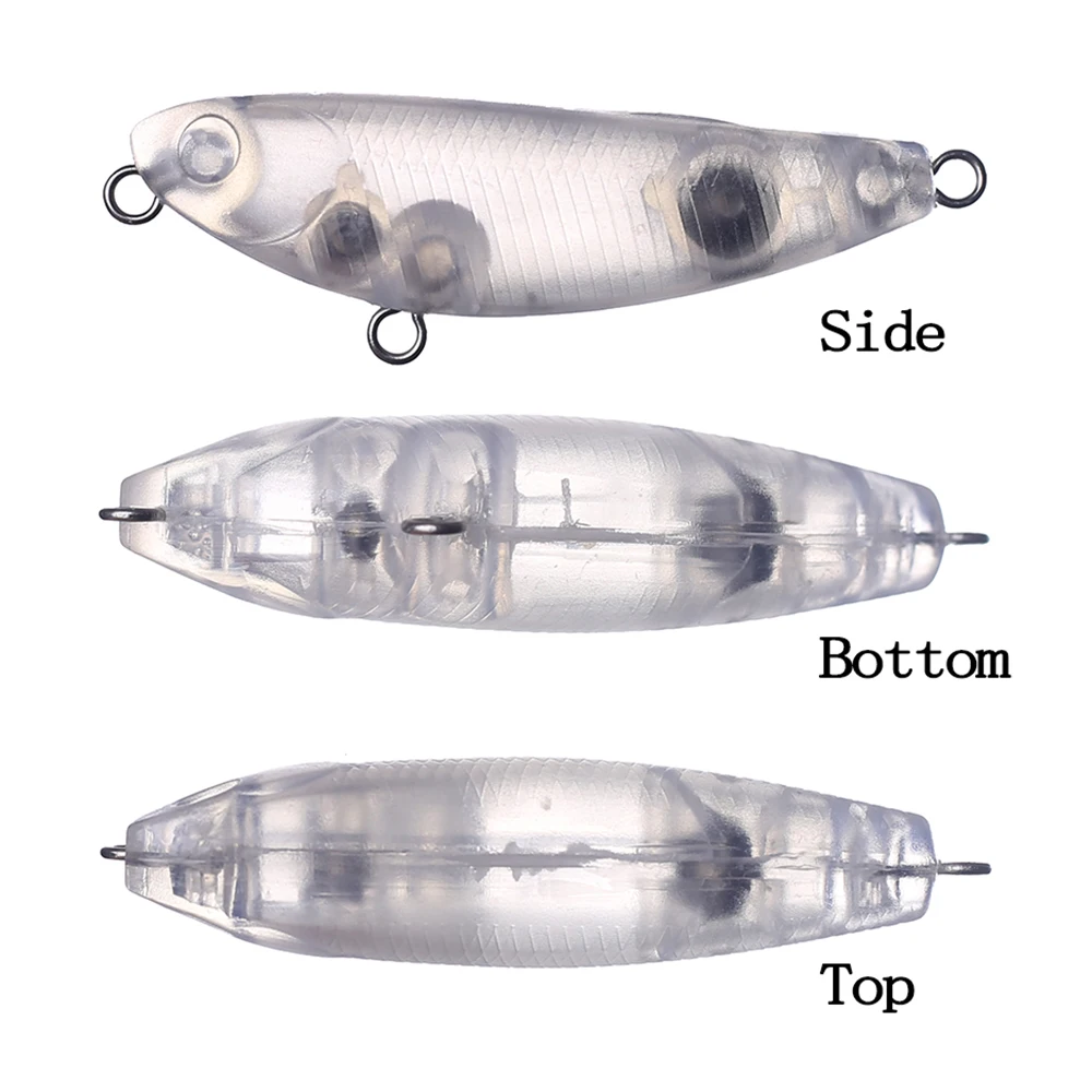 Chan'sHuang-Cebo en blanco sin pintar, 30 piezas, 55mm, 4,4g, sonajero flotante, Mini lápiz, modelo de señuelo de pesca Artificial hecho a mano - imagen 3