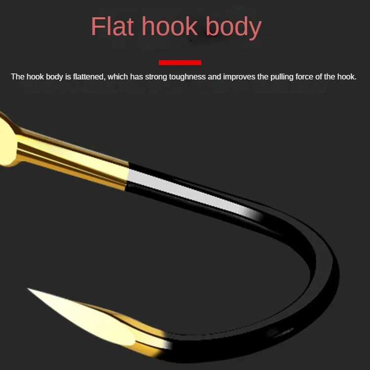 Iseni-anzuelos de pesca pequeños de 500 piezas, anzuelos de cabeza plana sin ojo, coloridos, dorados y negros, triangulares, con púa, a granel - imagen 5