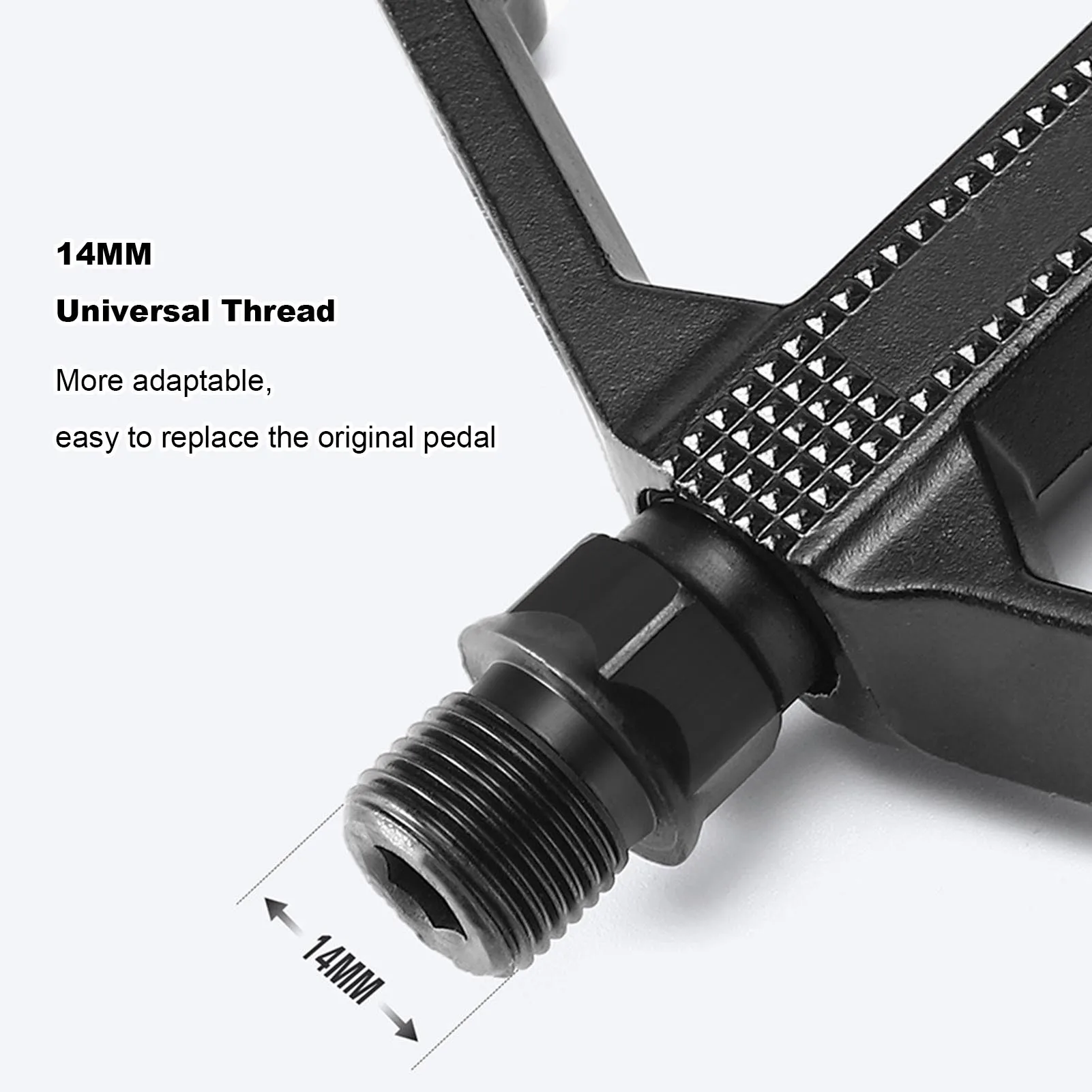 Pedales ligeros para bicicleta de carretera, pedales de aleación de aluminio, rodamiento DU de rosca de 14mm para bicicletas de montaña y de carretera - imagen 5