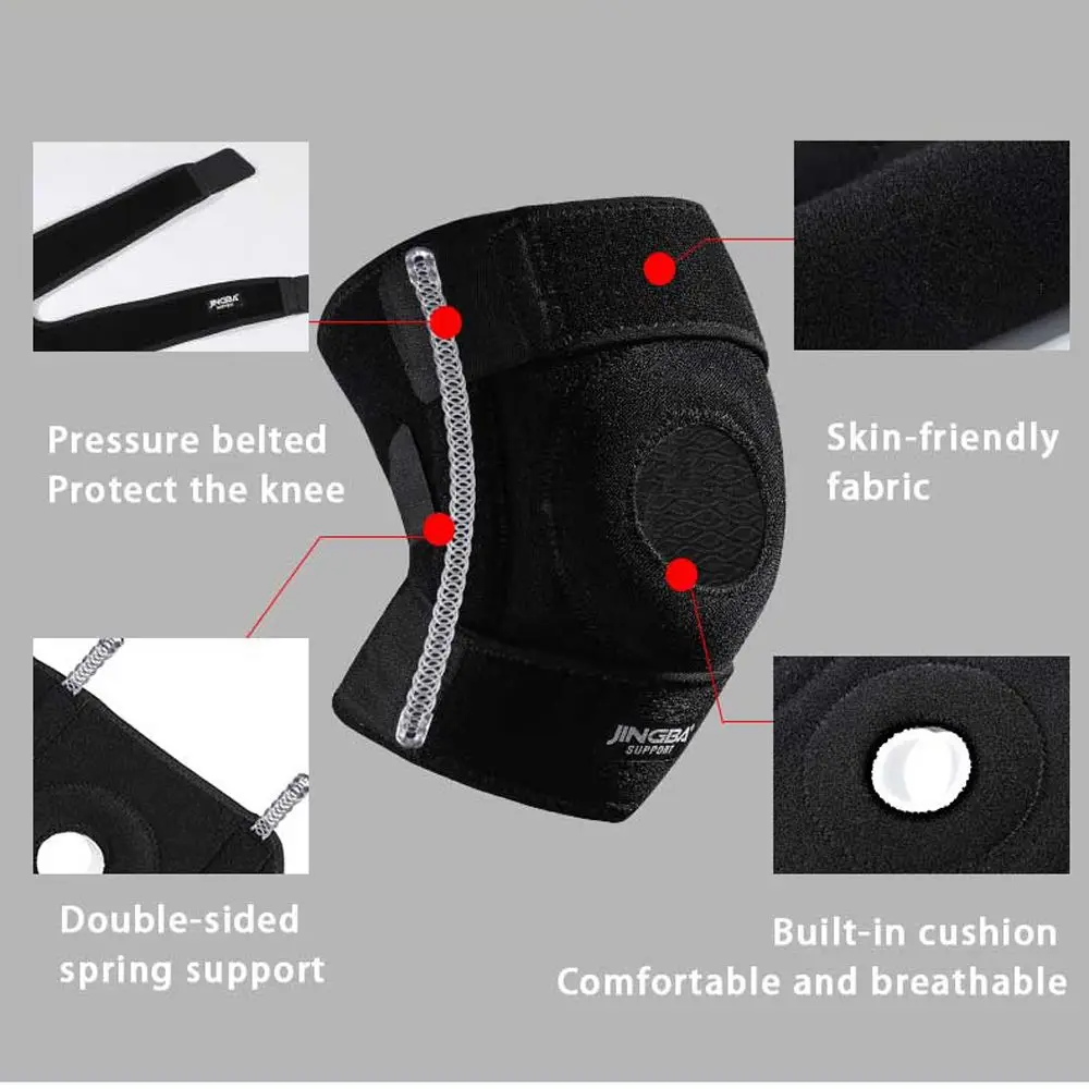 Rodillera estabilizadora elástica para baloncesto al aire libre, rodillera protectora para ciclismo, rodillera de compresión, rodillera deportiva - imagen 3