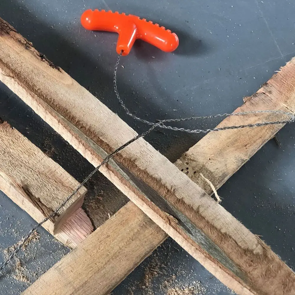 Suministros de jardín de alambre de acero portátiles, cuerda de acero, sierra de cadena de supervivencia para jardinería, herramientas manuales, herramientas de carpintería, sierra manual - imagen 4