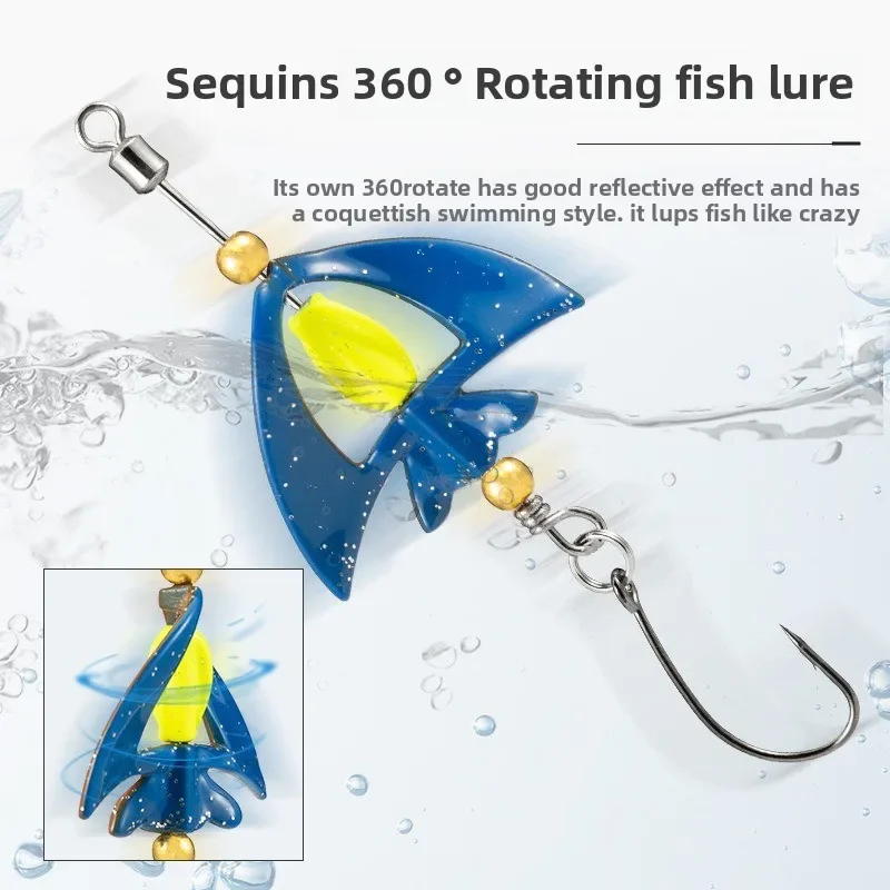 MUKUN 1 Uds 4g cebo giratorio cuchara de Metal Señuelos de Pesca UV Spinnerbait perca trucha cuchara giratoria cebo duro giratorio - imagen 3