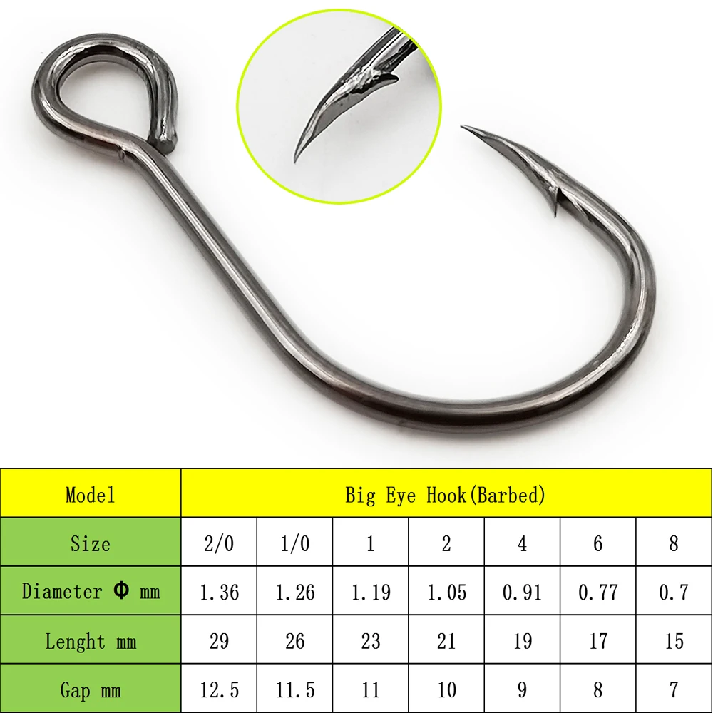 Castfanatic SBL-55 ganchos individuales afilados más fuertes con púas de ojo grande sin púas para accesorios de aparejos de pesca Minnow Crankbait - imagen 5