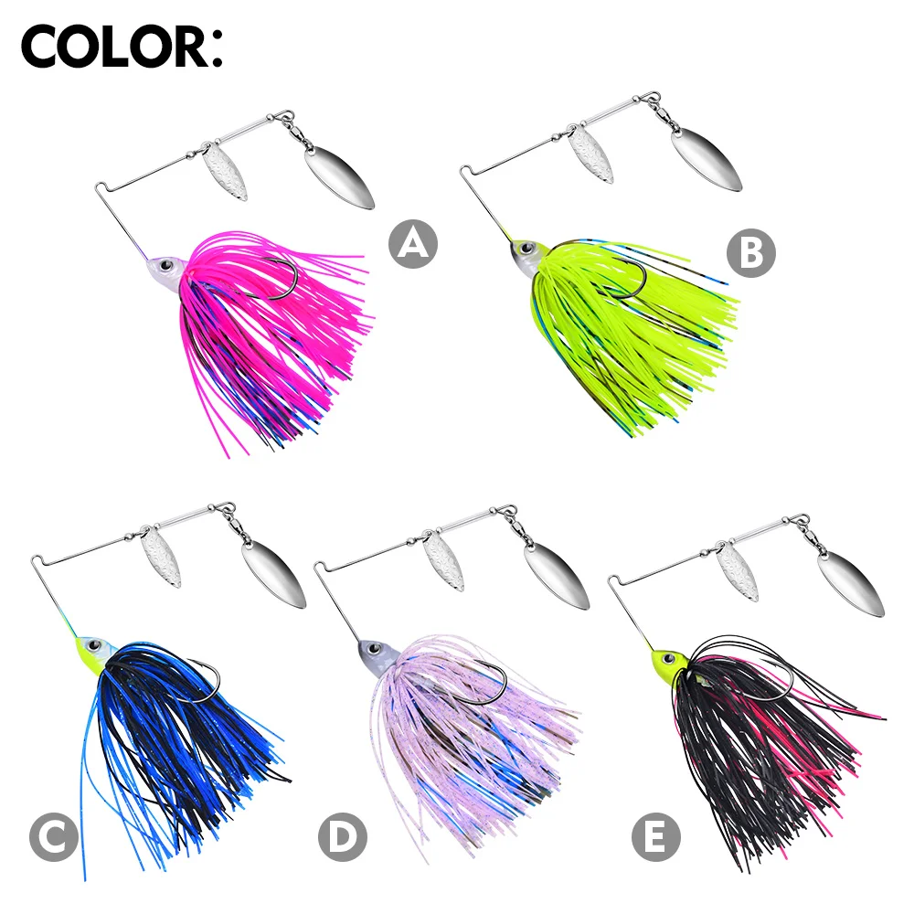 Proberos 5 uds cebo giratorio Señuelos de Pesca 9cm/14g cebo de pesca Multicolor lubina trucha salmón cebos giratorios de Metal plantillas de natación - imagen 4