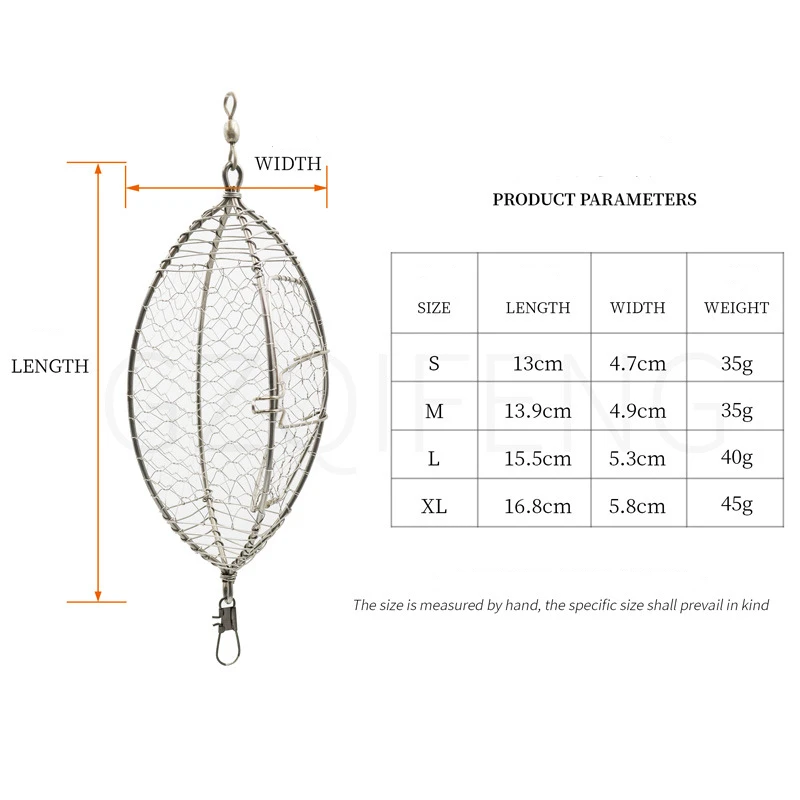Jaula de cebo de acero inoxidable ZYZ, malla de cuatro esquinas, alimentador de cebo para pesca en agua salada, jaula de cebo, accesorios de aparejos de anzuelo Sabiki - imagen 5