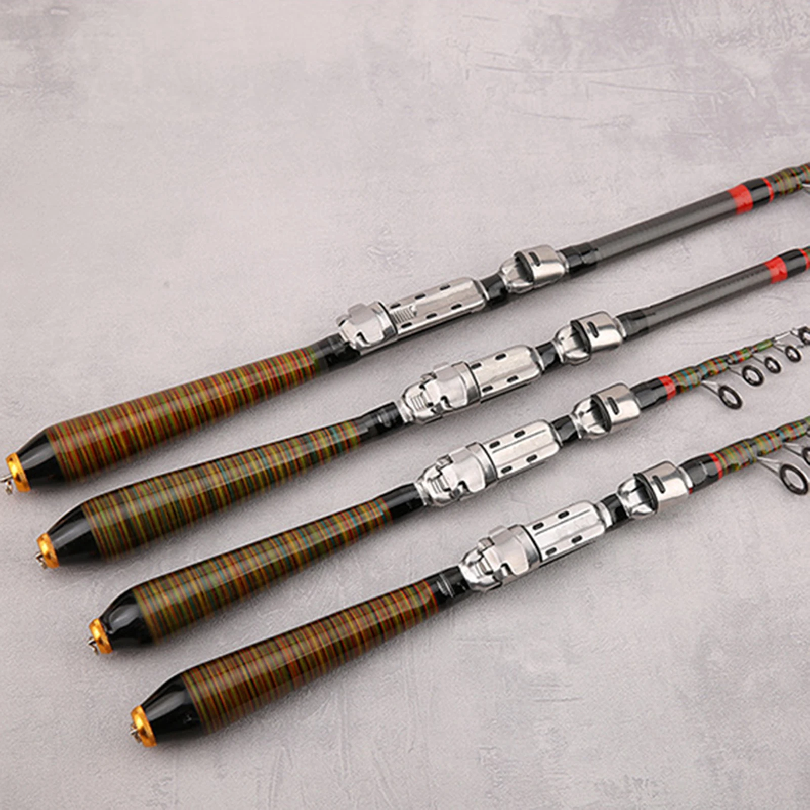 Caña de pescar de mano, herramienta de pesca, atmósfera bellamente pintada para uso en Camping al aire libre - imagen 2