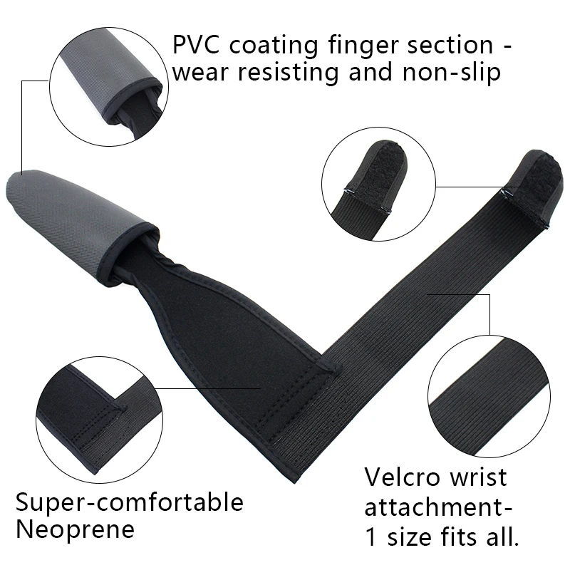 Herramientas de pesca de carpa, puesto de dedo, recubrimiento de neopreno súper cómodo de PVC, sección de dedo resistente al desgaste y antideslizante, 1 ud. - imagen 4