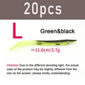 20pcs Green black L
