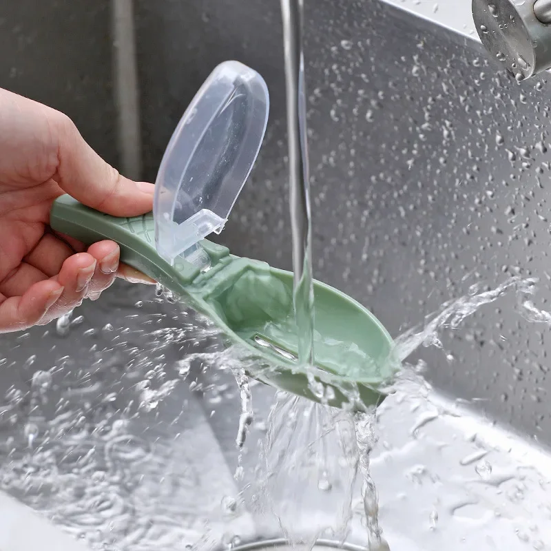 Herramienta de Pesca para cocina casera, aparejos de Pesca, ralladores de escamas de pescado, raspador, herramienta de limpieza de pescado, dispositivo de escamas de raspado con cubierta - imagen 5