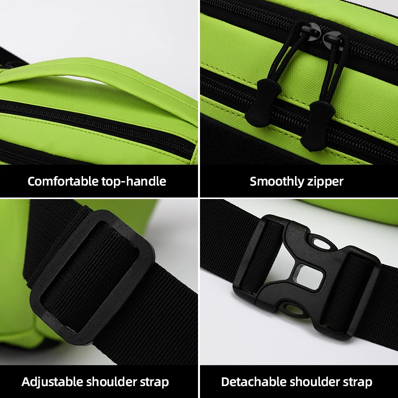 Bolsa de pecho de pesca para hombre, bolsa de Señuelos de Pesca multifunción, bolsa de almacenamiento de aparejos de pesca grande, bolsa de cintura para deportes al aire libre, senderismo y pesca - imagen 5