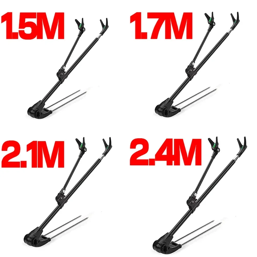 1,5 m/1,7 m/2,1 m/2,4 m nuevo soporte de caña de pescar de contracción gruesa de acero inoxidable soporte de caña de mano herramienta de pesca al aire libre - imagen 4