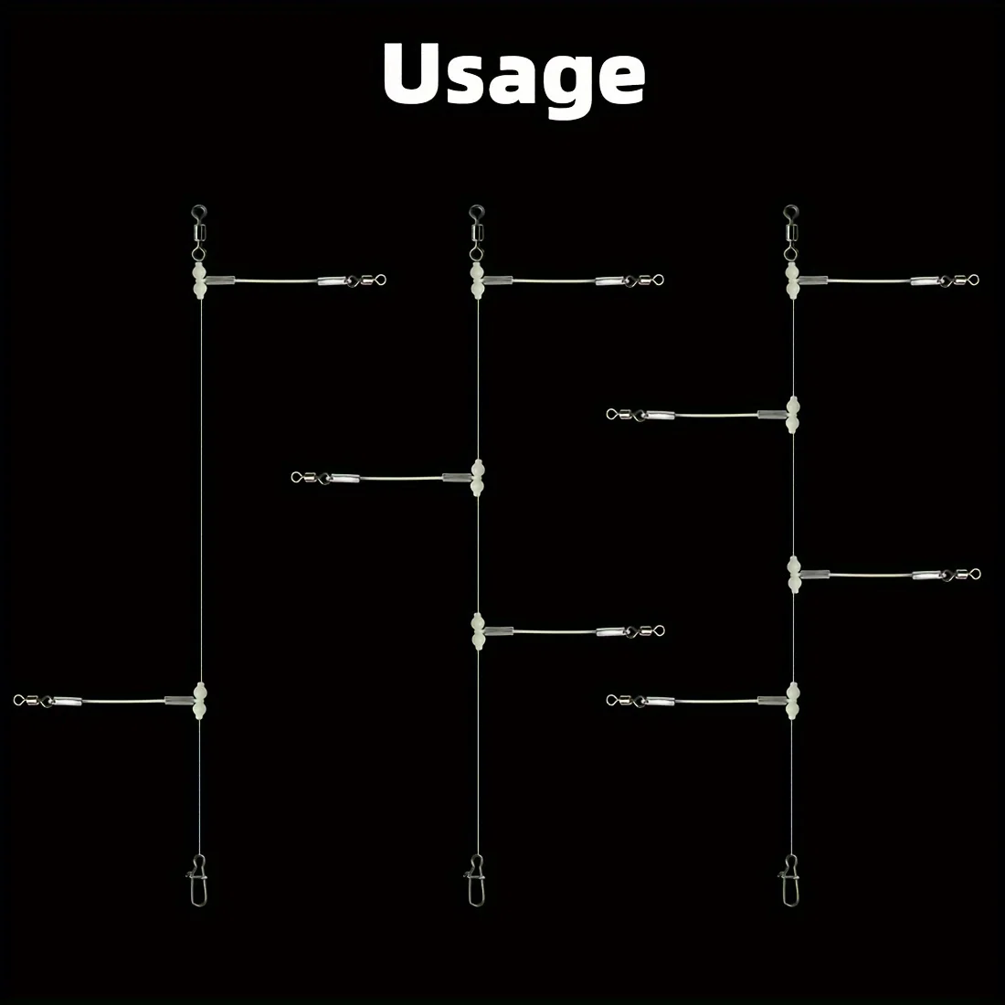 Conector giratorio calabaza luminosa para montajes de pesca marina - imagen 5