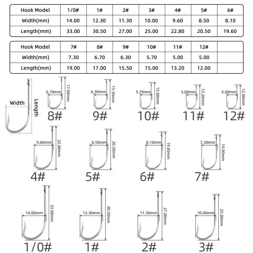 100 Uds. Anzuelos plateados de acero rico en carbono, anzuelos de pesca de vástago grande y largo, juego de anzuelos con púas de ojos, accesorios de pesca - imagen 2